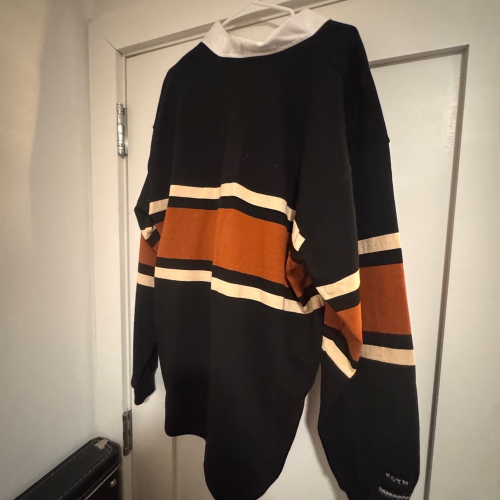 KOTN Black and Orange Striped Casual Shirt - Picture 7 of 9